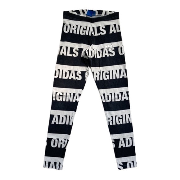 ADIDAS Active wear bottoms black and white faded sweatpants with skinny - Picture 1 of 8